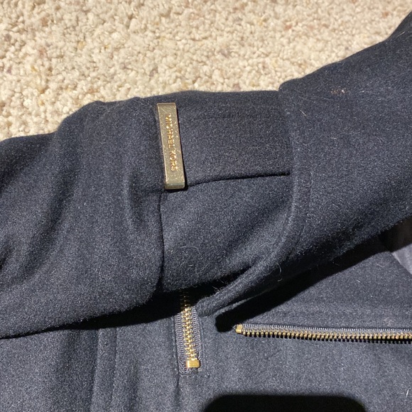 Black Michael Kors Wool Blend Coat - Picture 6 of 14